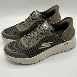 Skechers Go Walk Slip-Ins Hands Free‎ Brown Mesh Sneakers Casual Men's US 10